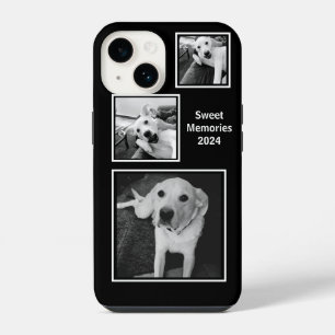 Simple Black and White Three Photo Minimalist iPhone 14 Case