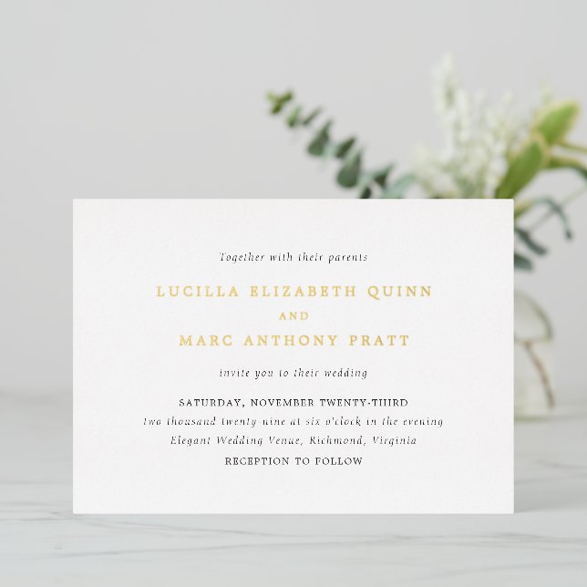Simple Black and White Timeless Wedding (Standing Front)