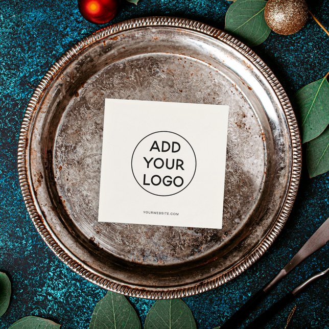 Simple black and white trendy promotional logo napkin (Creator Uploaded)