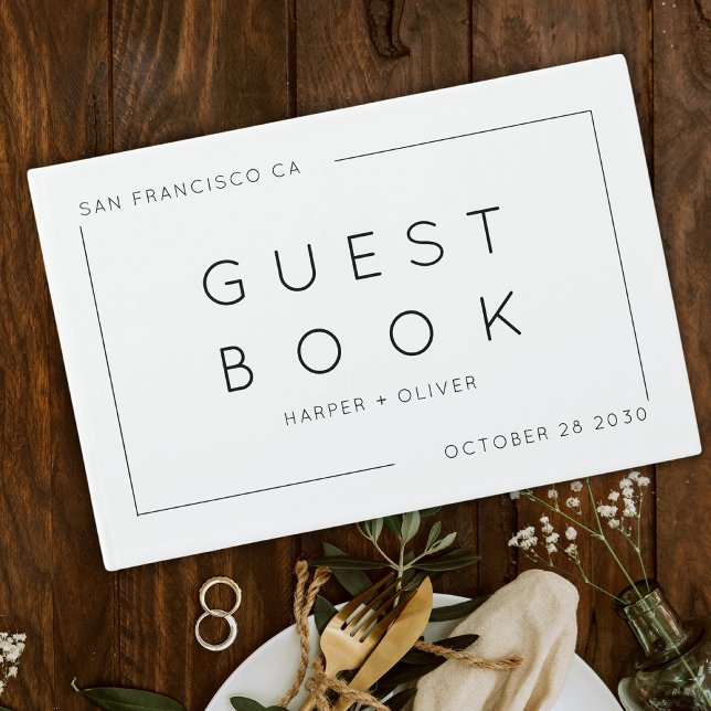 Simple Black and White Wedding Guest Book (Creator Uploaded)