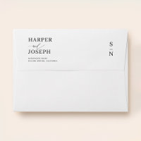 Simple Black And White Wedding Invitation