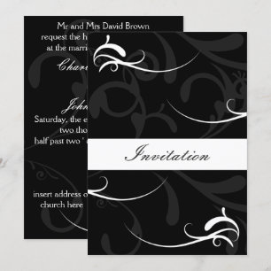 Simple Black and White Wedding Invitations