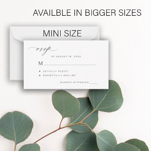 Simple black and white wedding RSVP Card