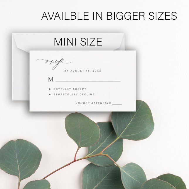 Simple black and white wedding RSVP Card (Creator Uploaded)