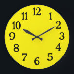 Simple Black and Yellow Normal Plain Clock<br><div class="desc">This is a normal no-frills simple clock for your house or business.</div>
