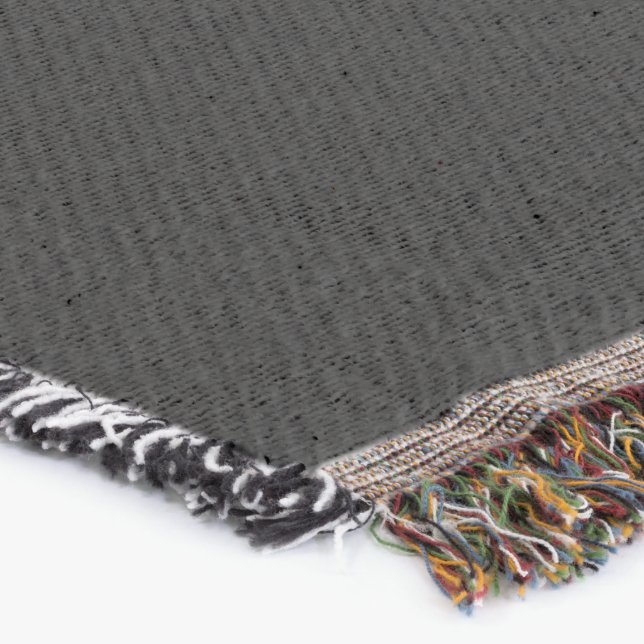 Simple Black Authority® Cotton Throw Blanket (Corner)