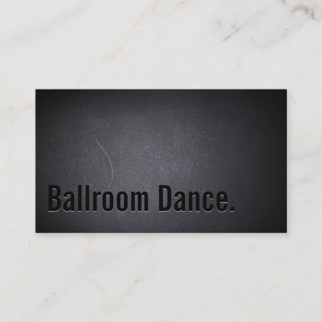 Simple Black Ballroom Dance Business Card (Front)