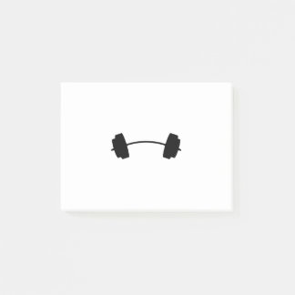 Simple Black Barbell Post-it Notes