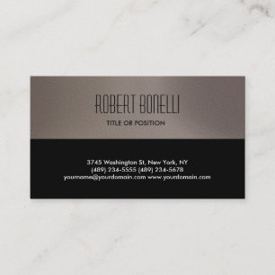 Simple Black Beige Business Card