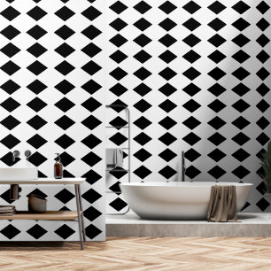 Simple Black Block White Background Wallpaper