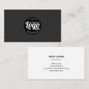 Simple Black Business Card With Logo