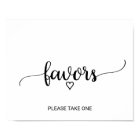 Simple Black Calligraphy Favours