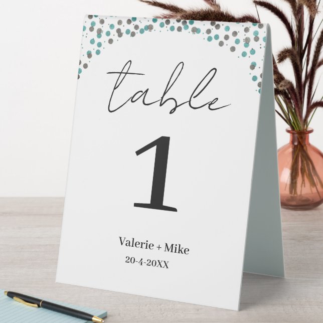 Simple Black Calligraphy Table Numbers Wedding  (In SItu (Table))