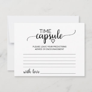 Simple Black Calligraphy Time Capsule Cards