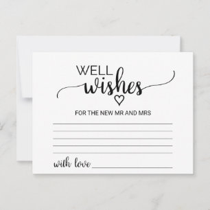 Simple Black Calligraphy Well Wishes Cards