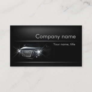 Simple Black Car In The Shadow Business Card