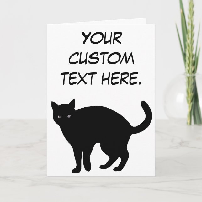 Simple Black Cat Card (Front)