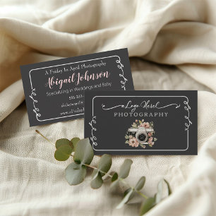 Simple Black Chalkboard Business Card
