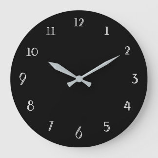 Simple Black Clock With Numbers