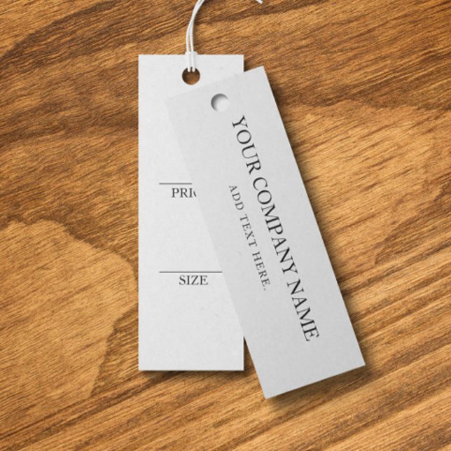 Simple Black Clothing Hanging Display Price Card (Creator Uploaded)
