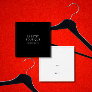 Simple Black Clothing Store Square Swing Price Tag