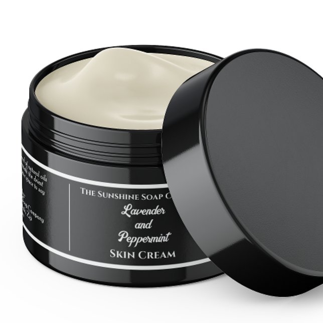 Simple Black Cosmetics Jar Label 1.25" x 6.5" (Creator Uploaded)