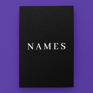 Simple Black Custom Add Your Name Elegant
