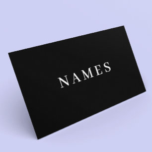 Simple Black Custom Add Your Name Elegant Appointment Card