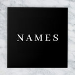 Simple Black Custom Add Your Name Elegant Ceramic Tile<br><div class="desc">Simple Black Custom Add Your Name Elegant Design for Anyone.</div>