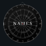 Simple Black Custom Add Your Name Elegant Dartboard<br><div class="desc">Simple Black Custom Add Your Name Elegant Design for Anyone.</div>