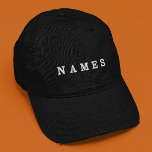 Simple Black Custom Add Your Name Elegant Embroidered Hat<br><div class="desc">Simple Black Custom Add Your Name Elegant Design for Anyone.</div>