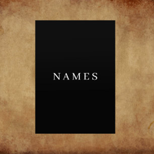 Simple Black Custom Add Your Name Elegant Flyer