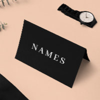 Simple Black Custom Add Your Name Elegant
