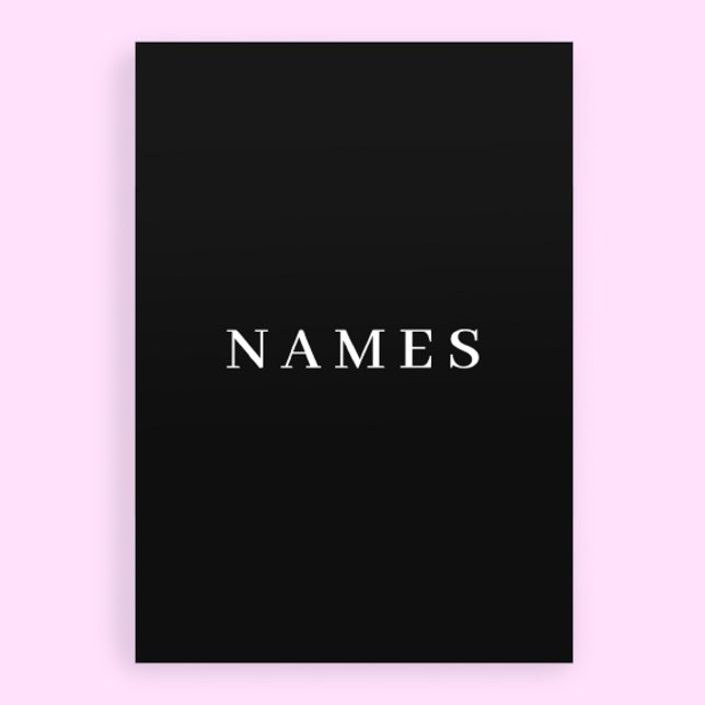 Simple Black Custom Add Your Name Elegant Holiday Card (Creator Uploaded)