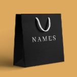Simple Black Custom Add Your Name Elegant Large Gift Bag<br><div class="desc">Simple Black Custom Add Your Name Elegant Design for Anyone.</div>
