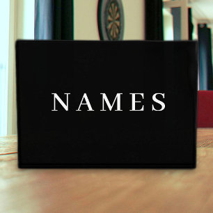Simple Black Custom Add Your Name Elegant Photo Block
