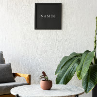 Simple Black Custom Add Your Name Elegant
