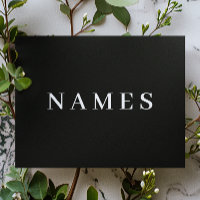 Simple Black Custom Add Your Name Elegant