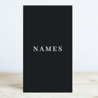 Simple Black Custom Add Your Name Elegant