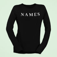 Simple Black Custom Add Your Name Elegant