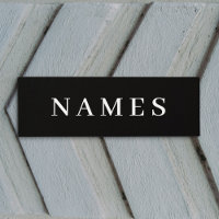 Simple Black Custom Add Your Name Elegant