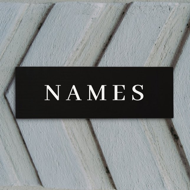 Simple Black Custom Add Your Name Elegant Yoga Mat (Creator Uploaded)