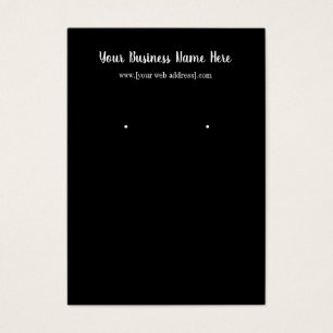 Simple Black Custom Earring Display Card