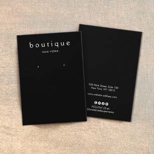 Simple Black Earring Display Card Holder