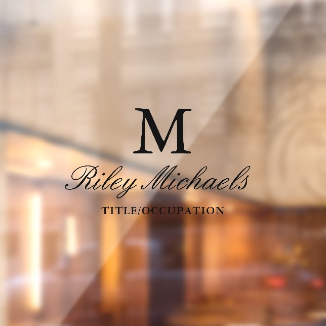 Simple Black Elegant Monogram Name Title (Sheet 2)