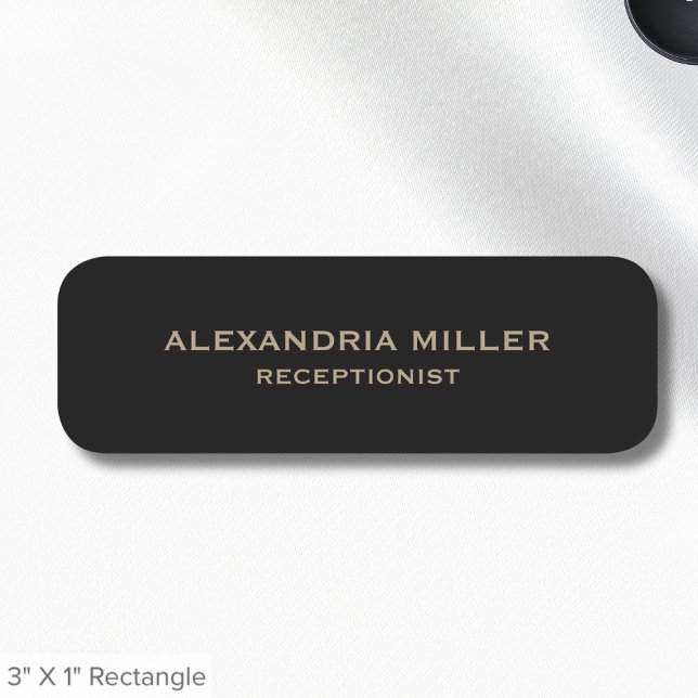 Simple Black Employee Name Tag (Creator Uploaded)