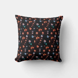 Simple black flowery pattern cushion
