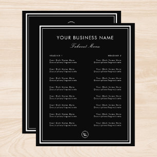 Simple Black Frame Border Restaurant Cafe Takeout Flyer