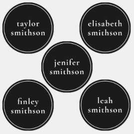   Simple Black Gender Neutral Add Your Name School