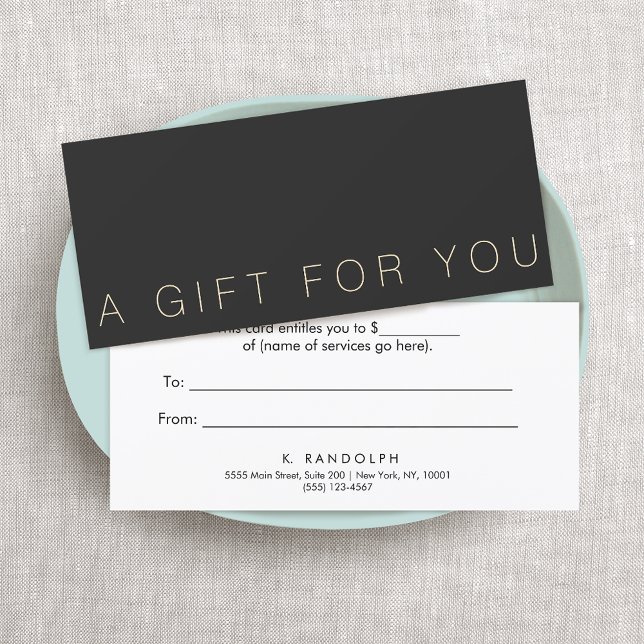 Simple Black  Gift Certificate (Creator Uploaded)